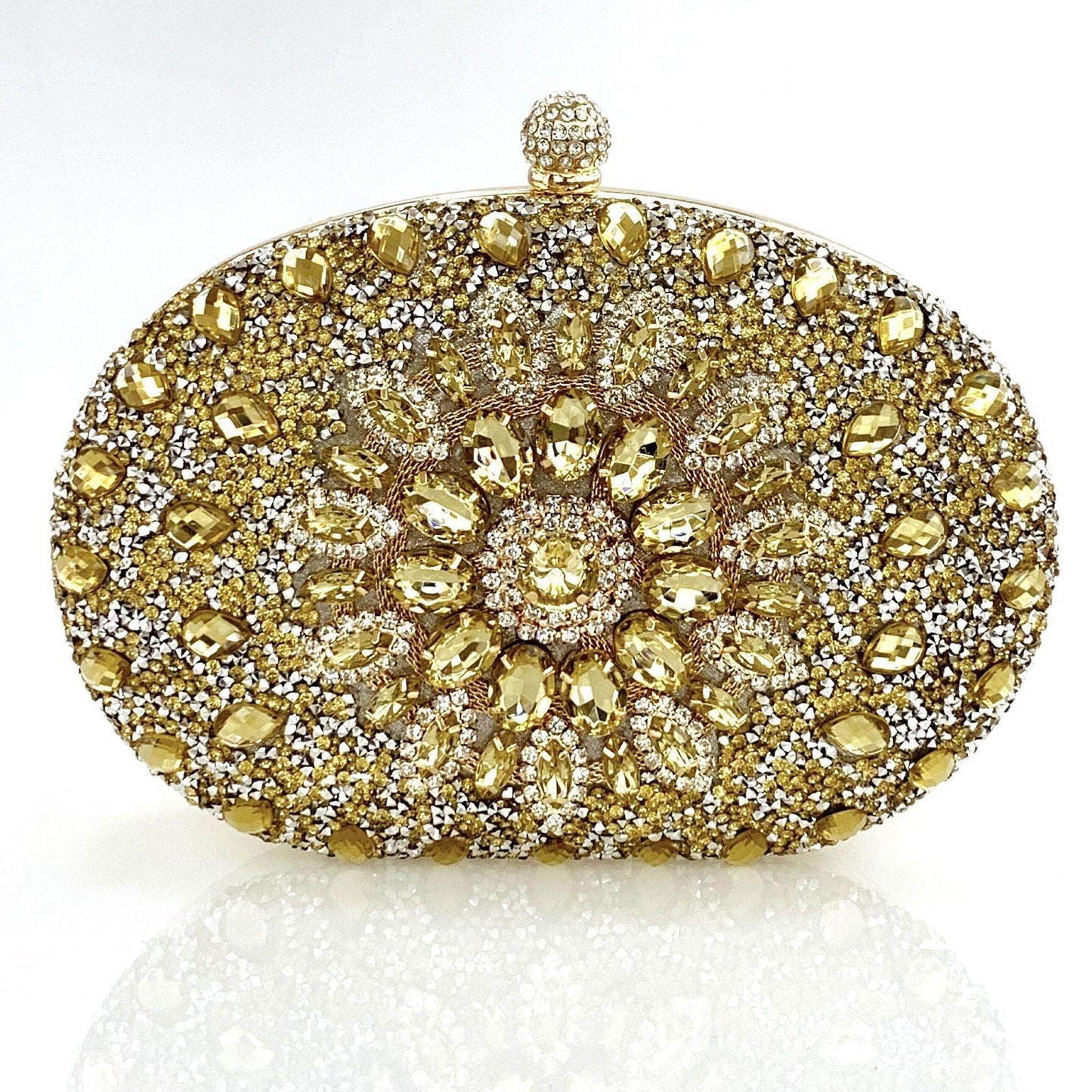 Shell full of diamonds glitter glass rhinestones wedding banquet dinner bag 736519933092 - COCOMELODY