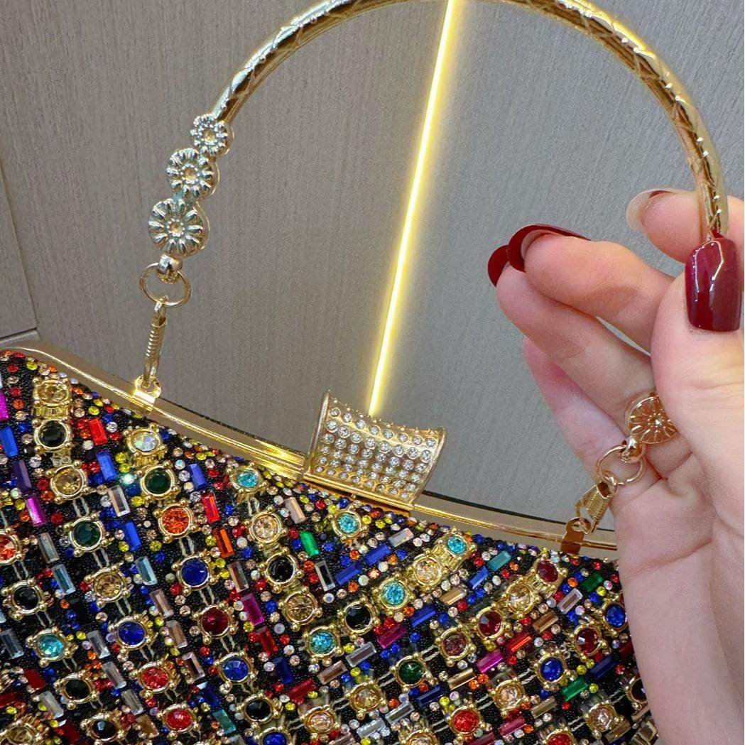 Rhinestone tote Bag Banquet Bag diamond-encrusted diagonal dinner bag 754743789639 - COCOMELODY
