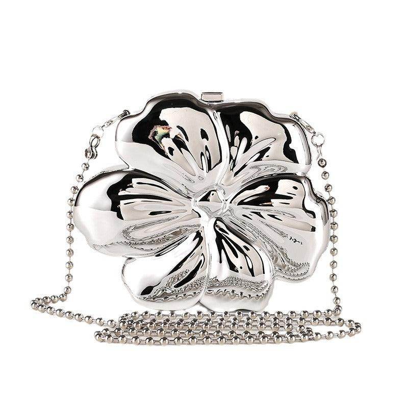 Flower bag mirror plating process oblique span bag 778089021024 - COCOMELODY