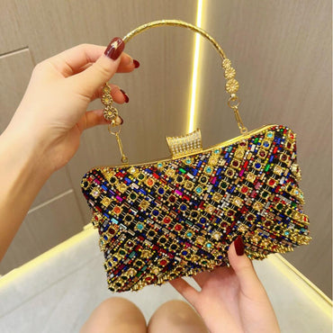 Rhinestone tote Bag Banquet Bag diamond-encrusted diagonal dinner bag 754743789639