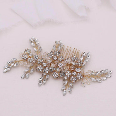 Bridal alloy crystal hair comb insert comb 675547355878 - COCOMELODY
