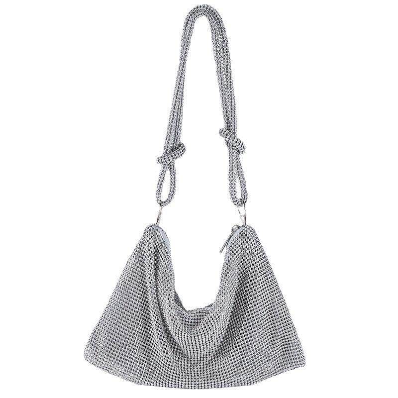 Metal diamond-encrusted dinner bag 776820368706 - COCOMELODY