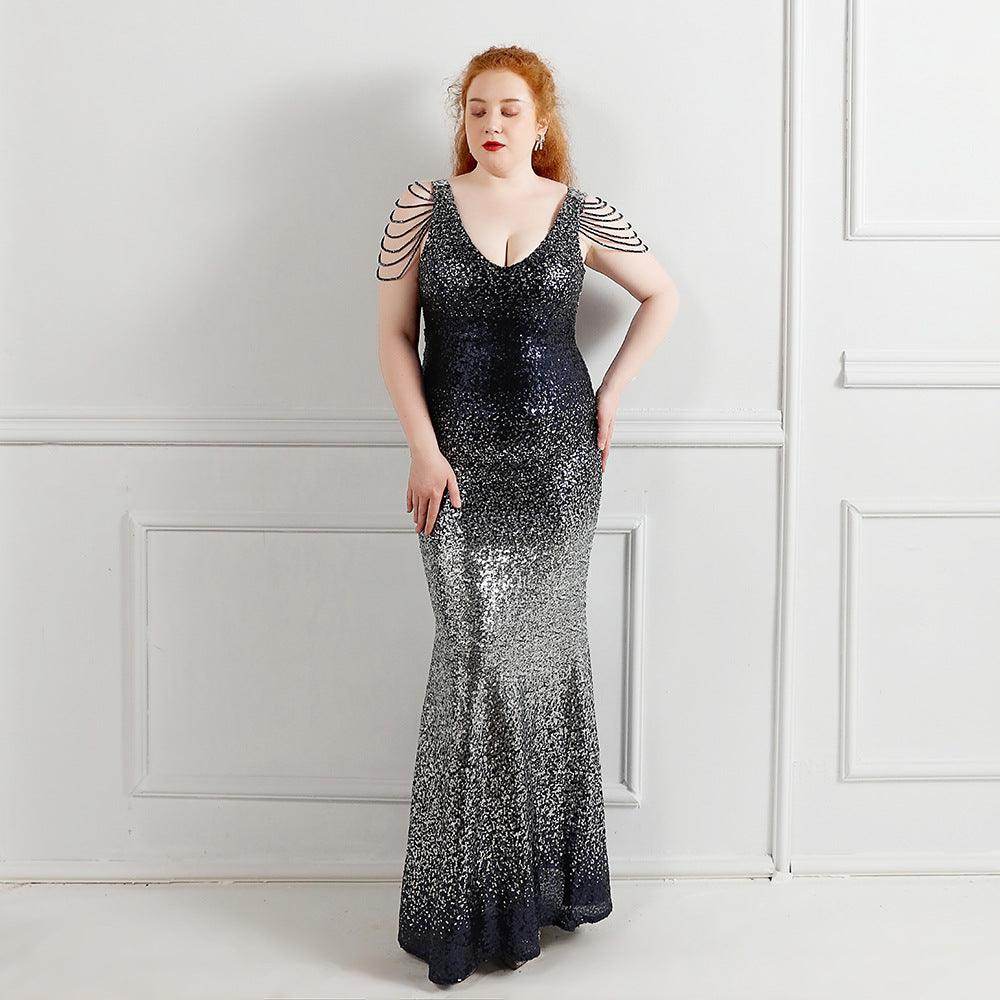 Trumpet-Mermaid Floor Length Sequins Evening Dress 647184898598 - COCOMELODY