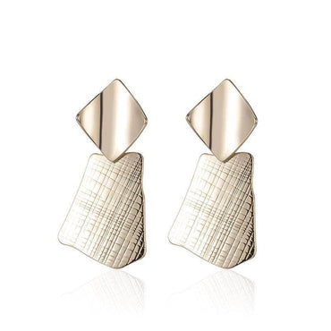 Geometric metal earrings unique drop earrings 637384003663 - COCOMELODY