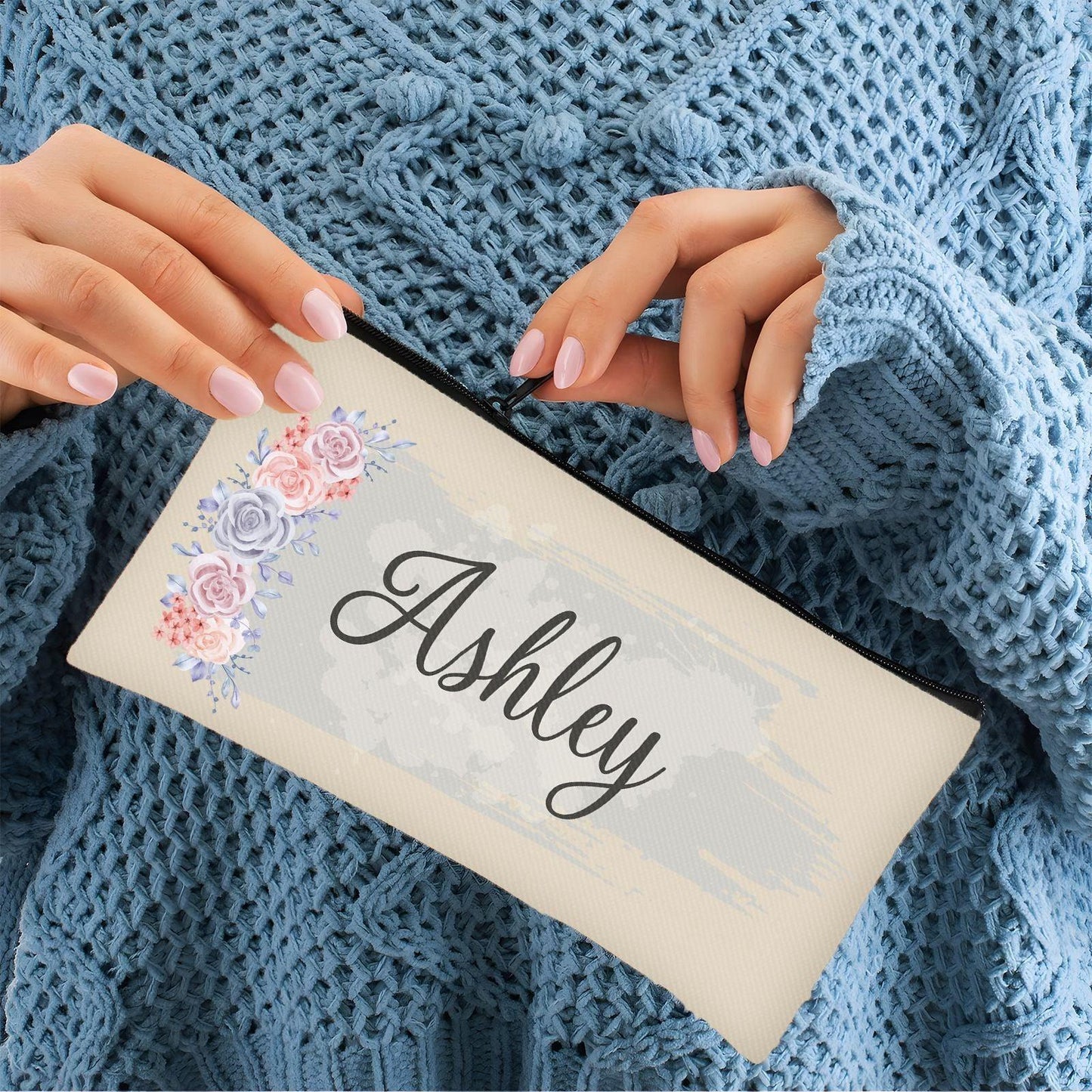 Personalized hand-held zipper makeup bag 800124335230 - COCOMELODY