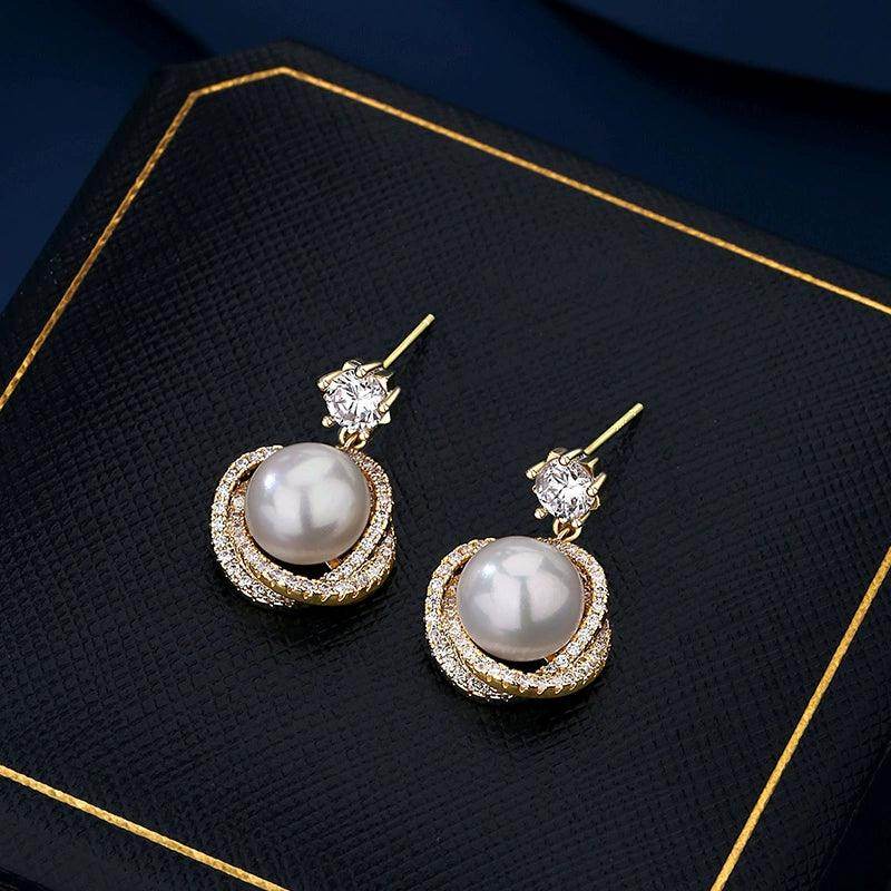 Star ring pearl earring girl light luxury 721667846903 - COCOMELODY