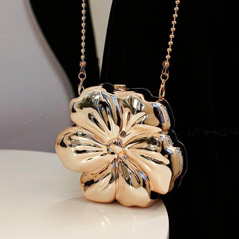 Flower bag mirror plating process oblique span bag 778089021024 - COCOMELODY