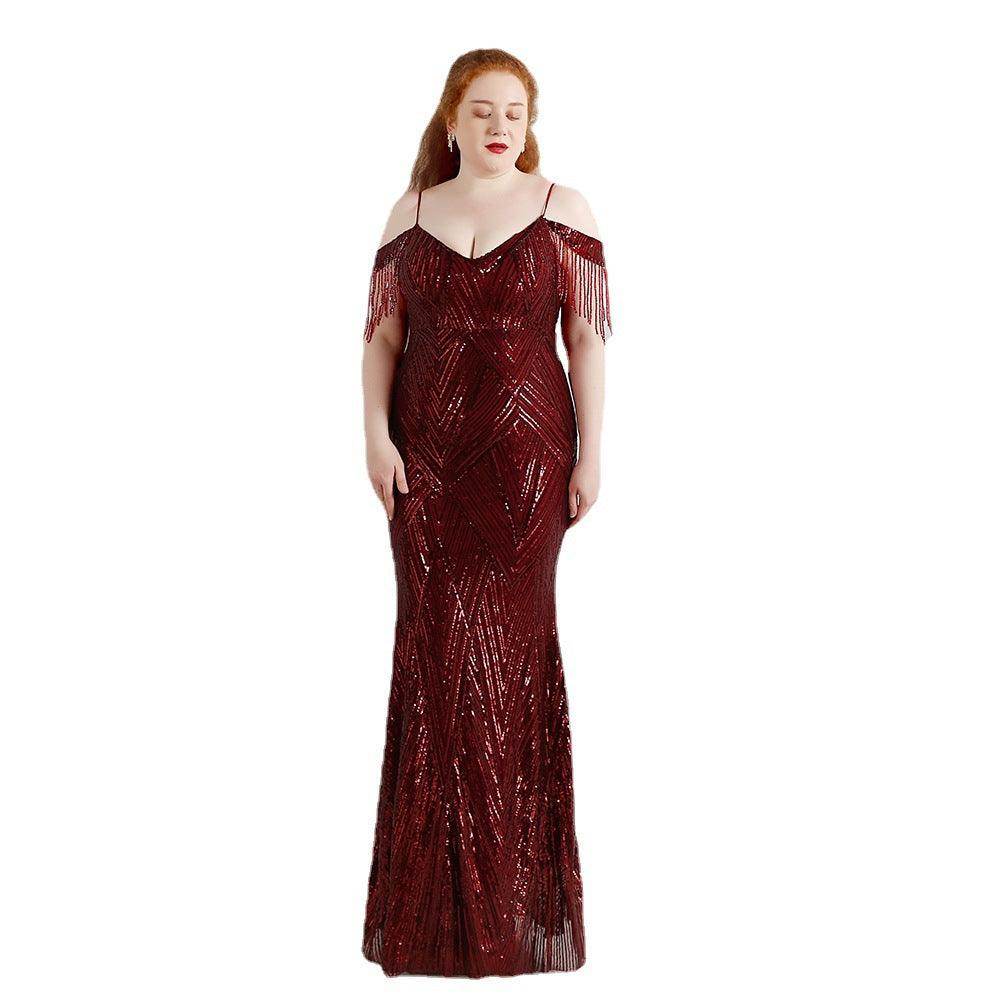 Trumpet-Mermaid Floor Length Sequins Evening Dress 646432156638 - COCOMELODY