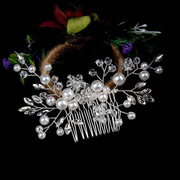 Pearl Bride Hair Comb Wedding Hair Accessories for Brides 597087436525 - COCOMELODY