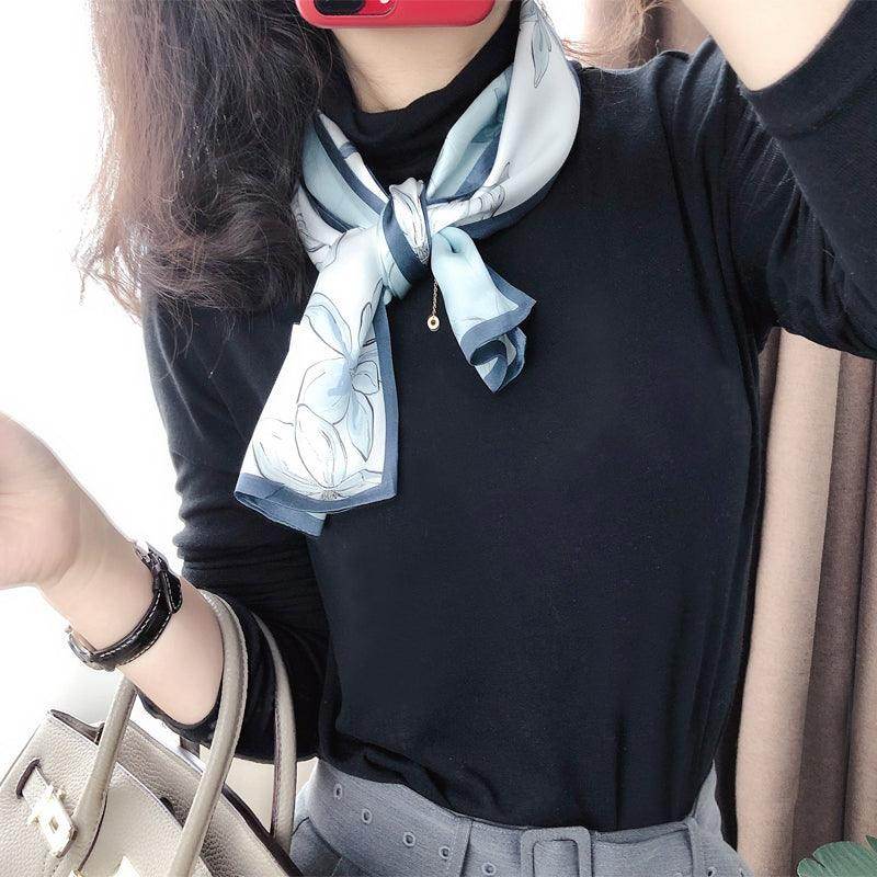 Mulberry silk scarf Double-sided silk scarf scarf streamer 636298573477 - COCOMELODY