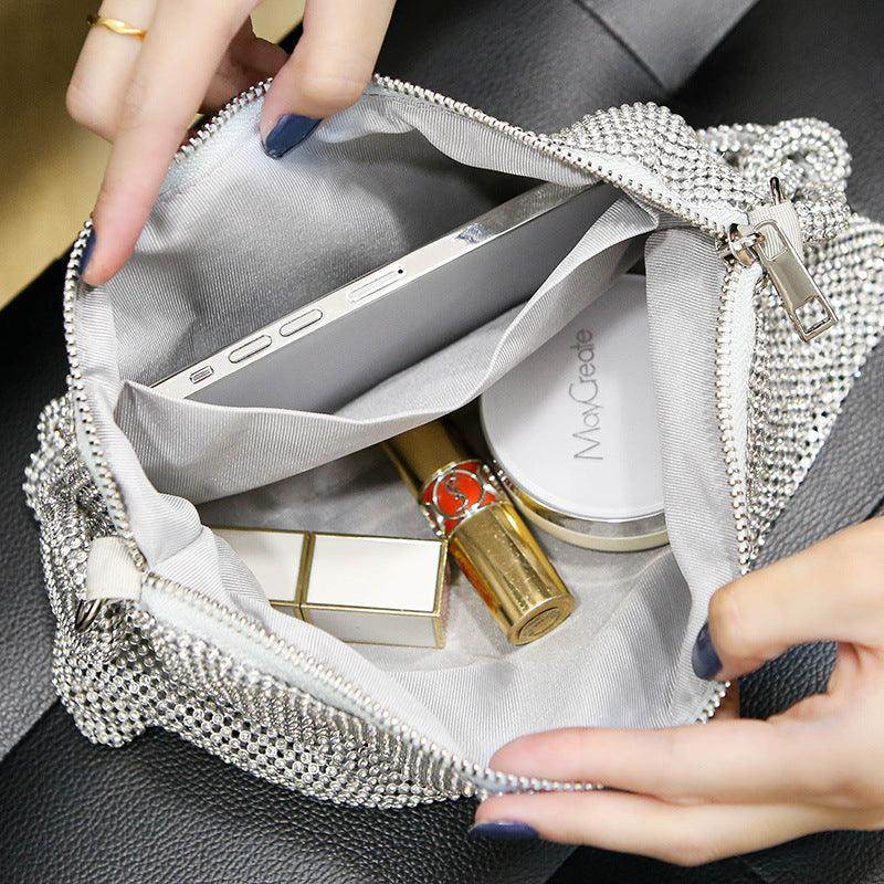 Metal diamond-encrusted dinner bag 776820368706 - COCOMELODY