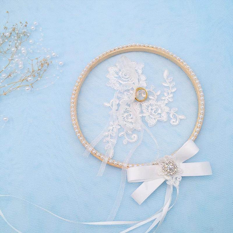 Handmade pearl bud ring pillow 599755872256 - COCOMELODY