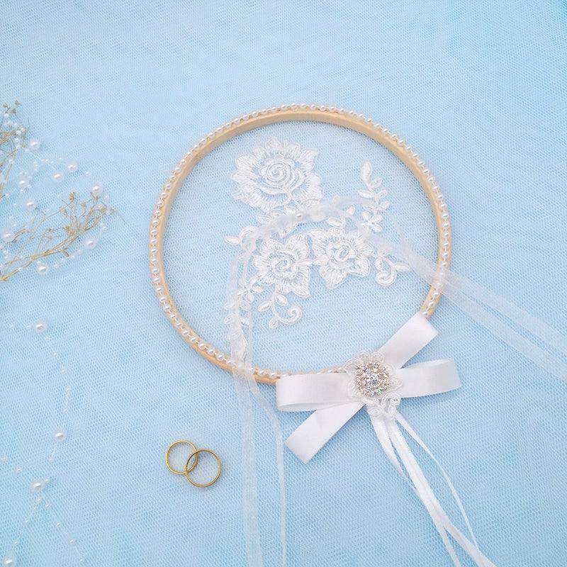 Handmade pearl bud ring pillow 599755872256 - COCOMELODY