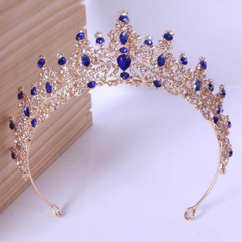 Baroque rhinestone alloy festival headband Crown Luxury tiara crown 651827787417 - COCOMELODY