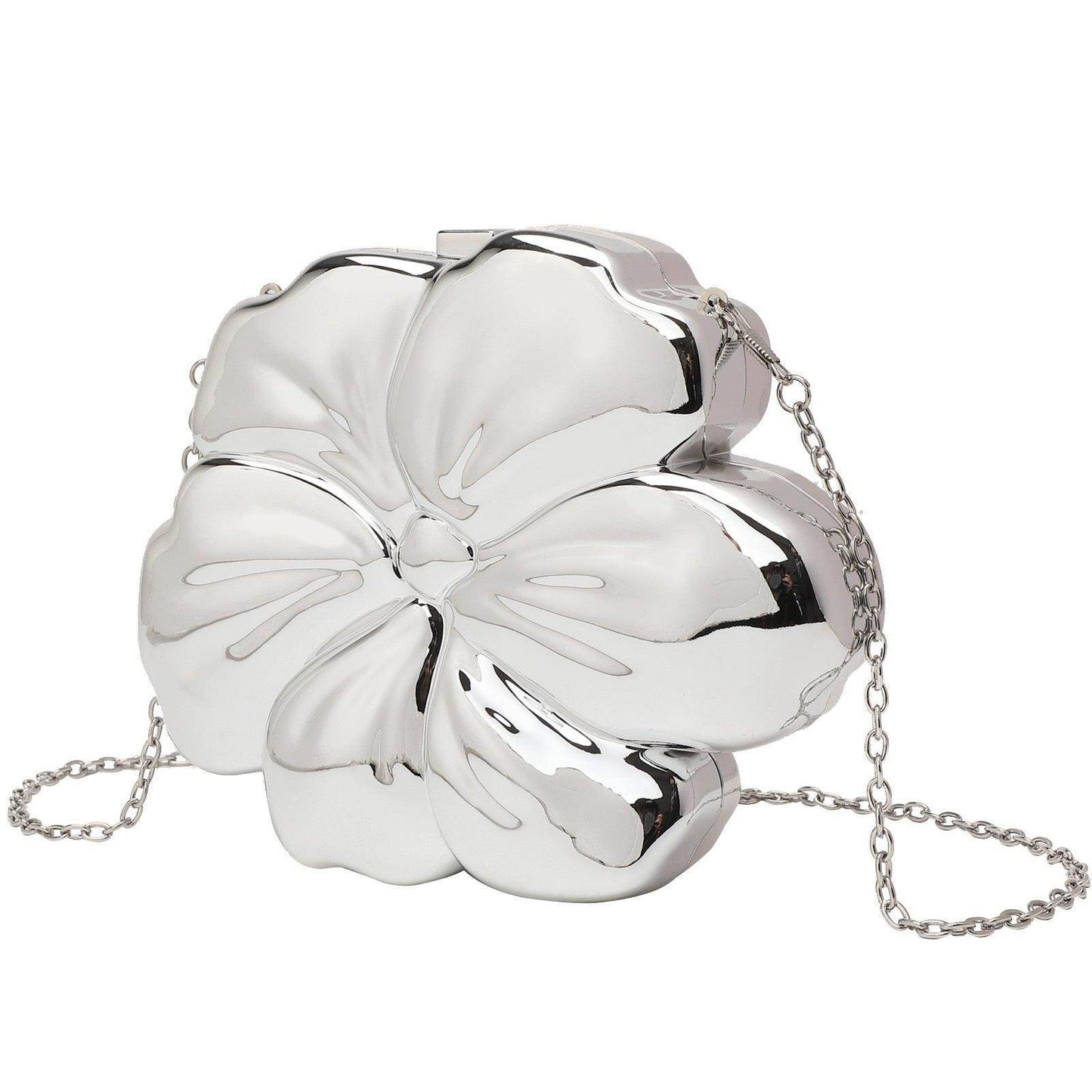 Flower bag mirror plating process oblique span bag 778089021024 - COCOMELODY