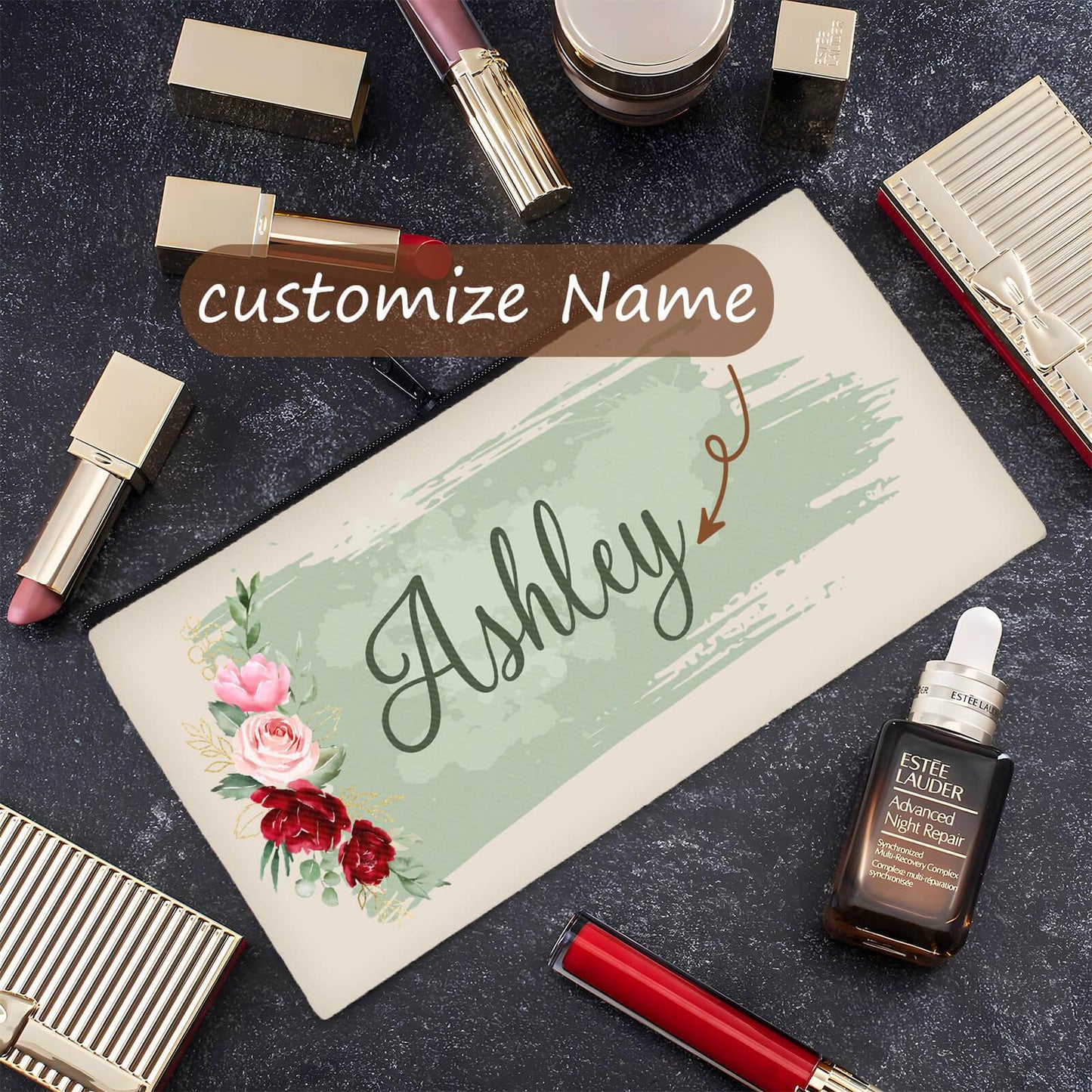 Personalized hand-held zipper makeup bag 800124335230 - COCOMELODY