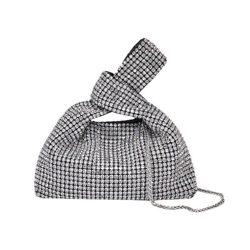 Diamond-encrusted portable dinner bag 773141196365 - COCOMELODY