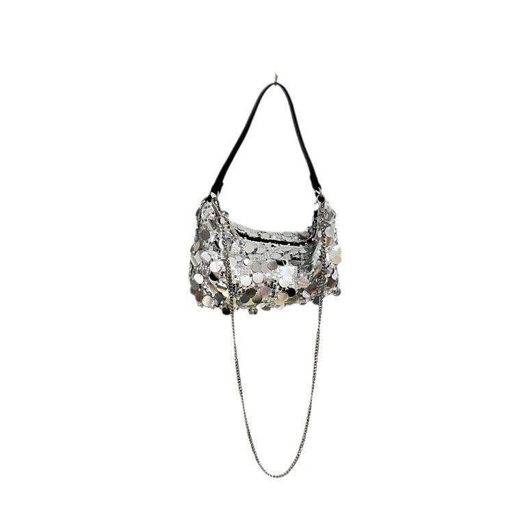 Sequined dumpling shoulder crossbody bag 778399726408 - COCOMELODY
