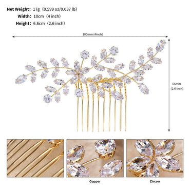 Bride Hair Comb Wedding Hair Accessories for Brides 694267866547 - COCOMELODY