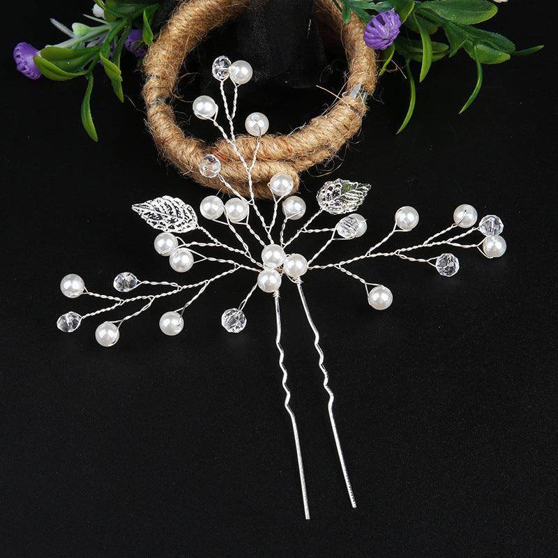 Gold Bridal Headwear Handcrafted Leaf Hair Accessories Wedding Hair accessories Hairpin set of 2 603338141625 - COCOMELODY