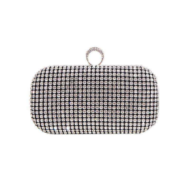 Hand diamond-encrusted dinner bag Hand bag chain small square bag 689059915170 - COCOMELODY