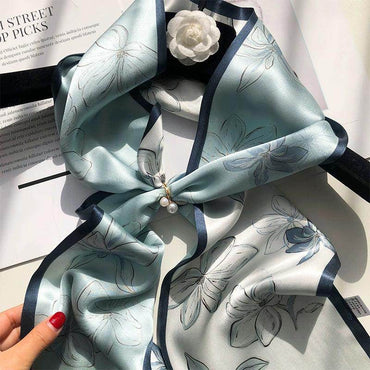 Mulberry silk scarf Double-sided silk scarf scarf streamer 636298573477 - COCOMELODY