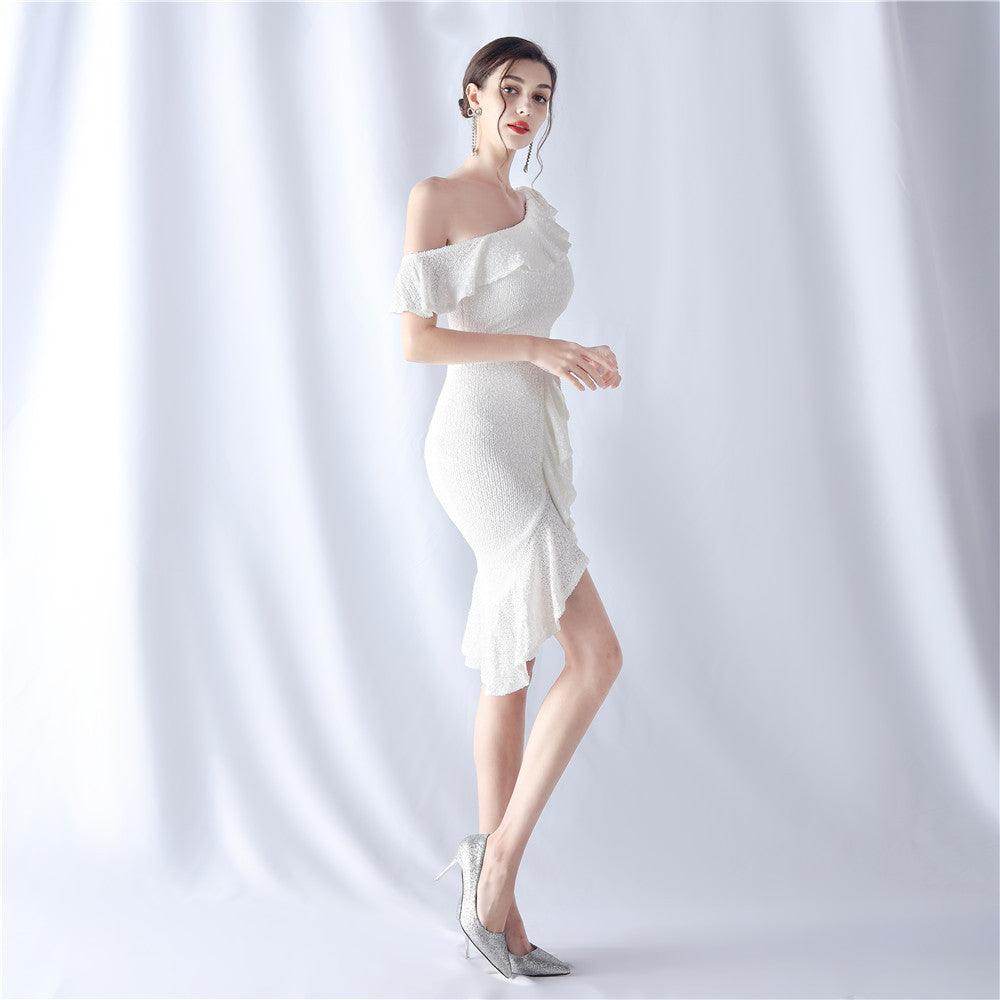 Sheath-Column Knee Length Sequined Cocktail Dress 803821408027 - COCOMELODY