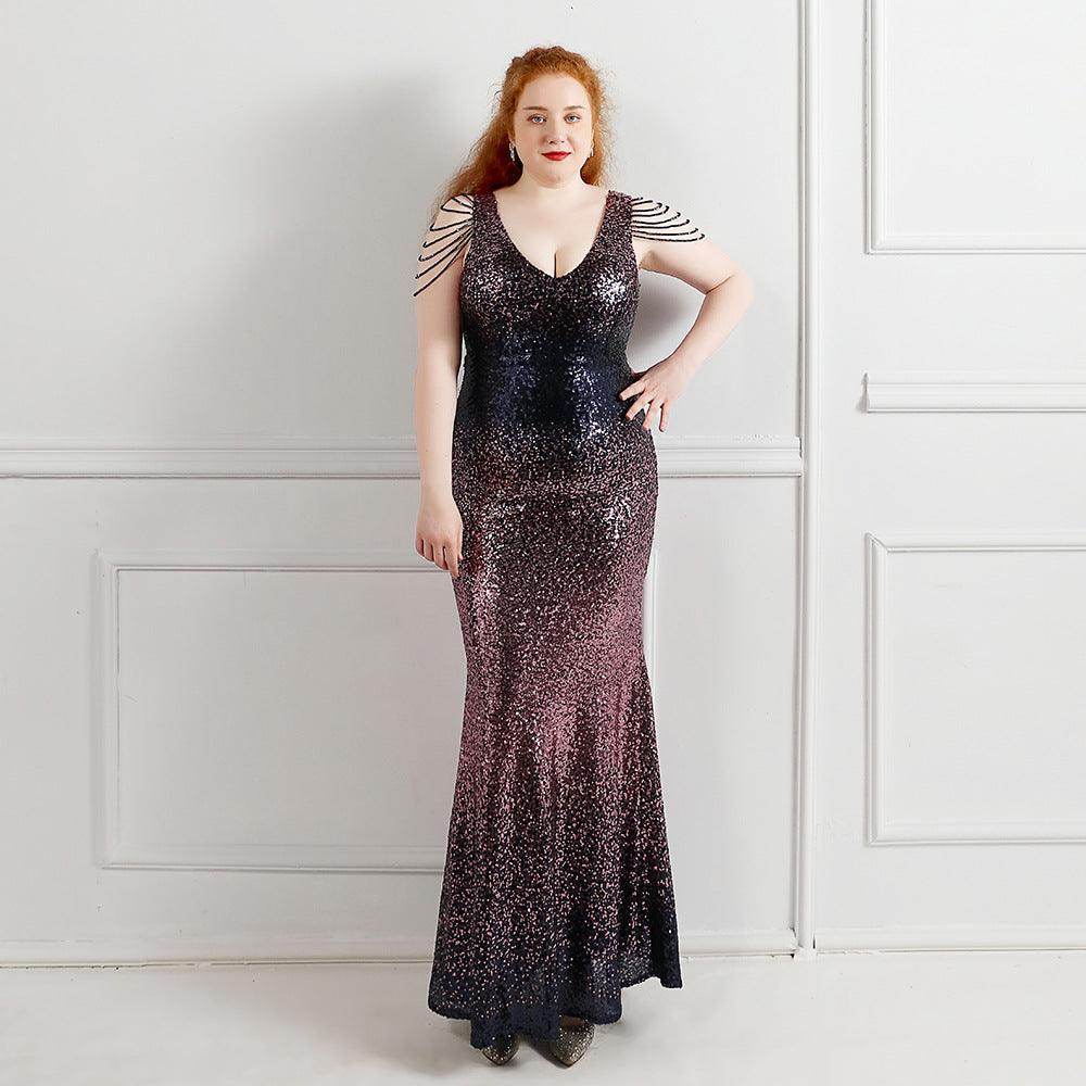 Trumpet-Mermaid Floor Length Sequins Evening Dress 647184898598 - COCOMELODY