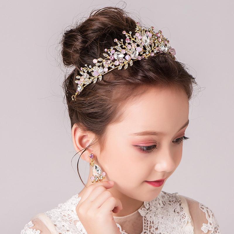 Wedding Hair Accessories for Kids, Flower Girl Hair Accessory, Princess Headpiece Flower Girl Headpiece Accessories for Birthday Party 641194277256 - COCOMELODY