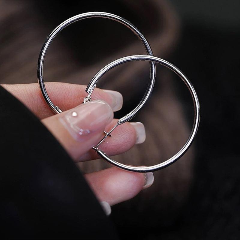Round hoop earrings 810056657479 - COCOMELODY