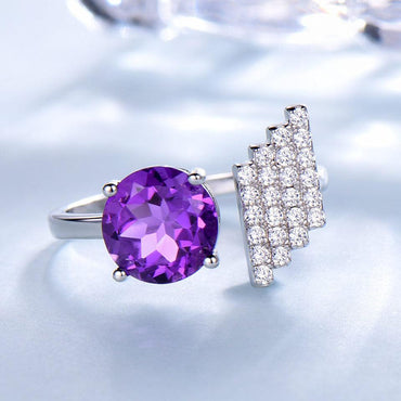 Nano garnet topaz open ring 695524260073