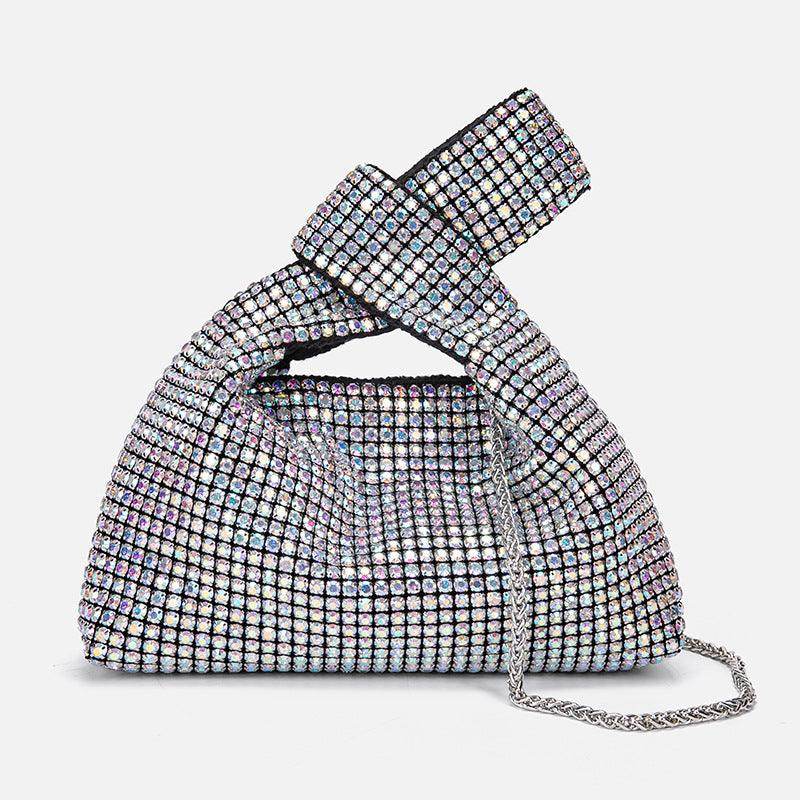 Diamond-encrusted portable dinner bag 773141196365 - COCOMELODY