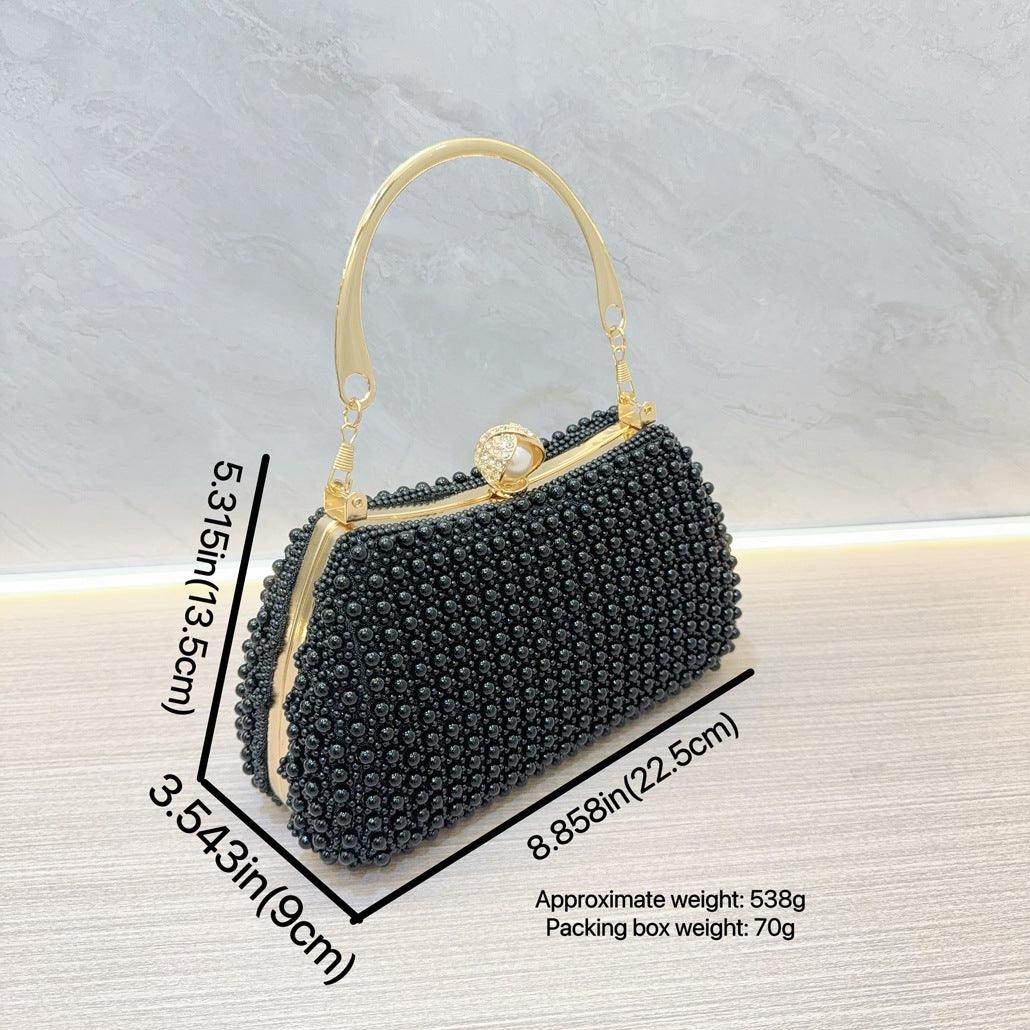 Pearl Tote Party Dress Party bag Evening bag Diagonal dinner bag 758596864368 - COCOMELODY