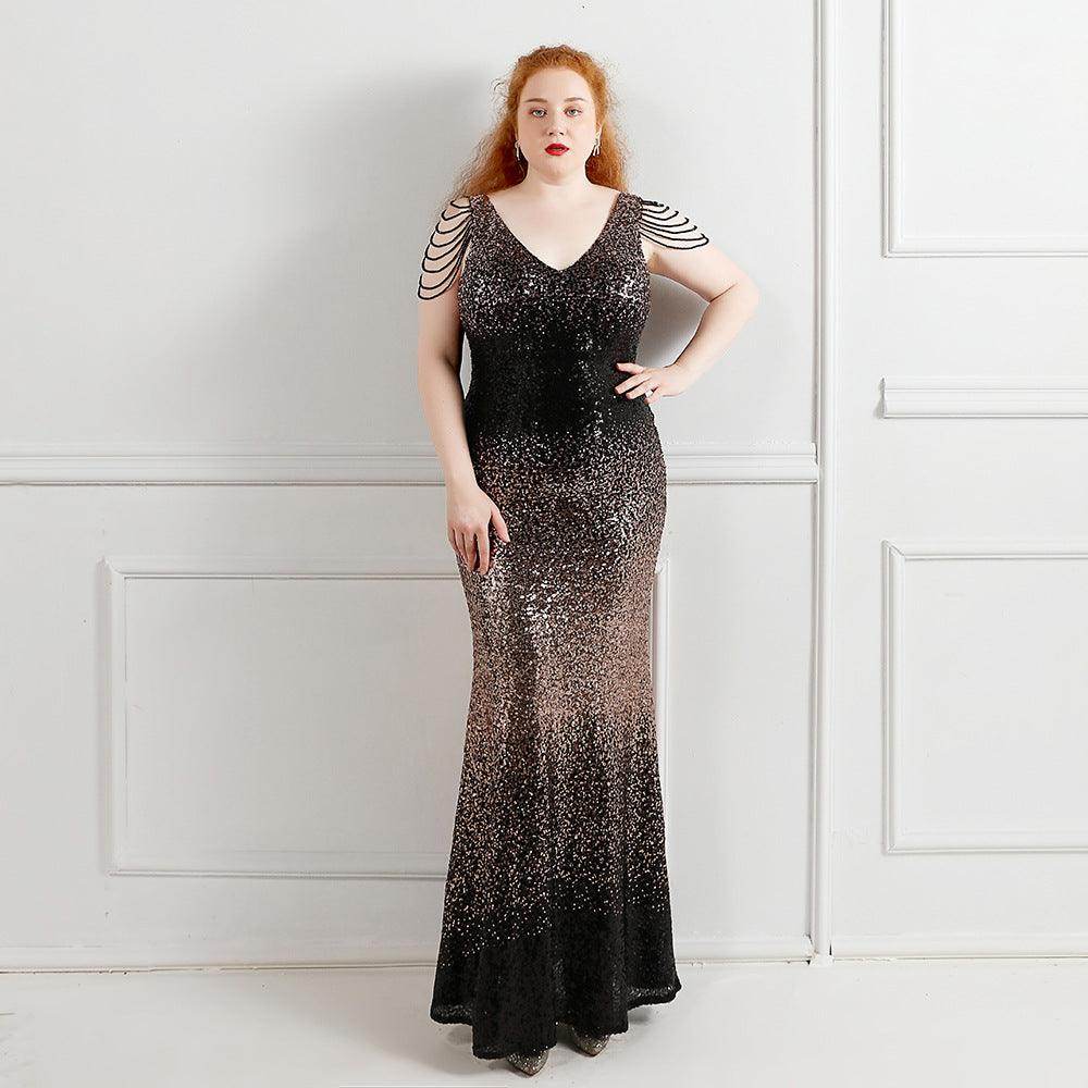 Trumpet-Mermaid Floor Length Sequins Evening Dress 647184898598 - COCOMELODY