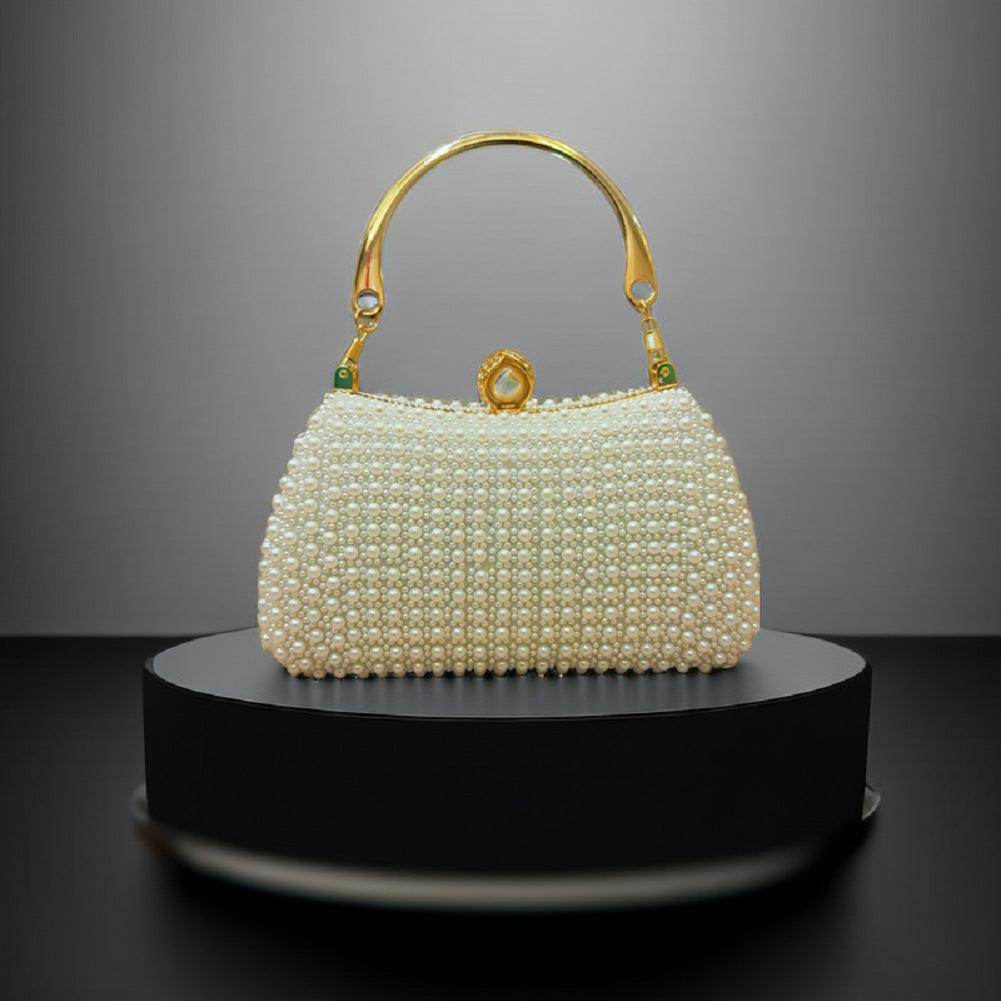 Pearl Tote Party Dress Party bag Evening bag Diagonal dinner bag 758596864368 - COCOMELODY