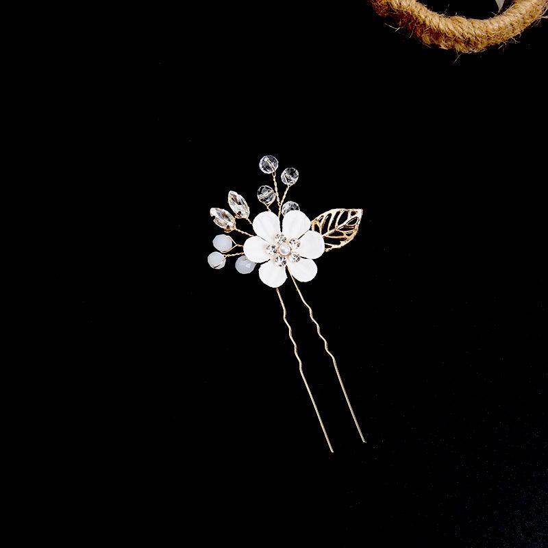 Leaf curly hair comb headwear bride Combs 4 Pieces 737108021960 - COCOMELODY