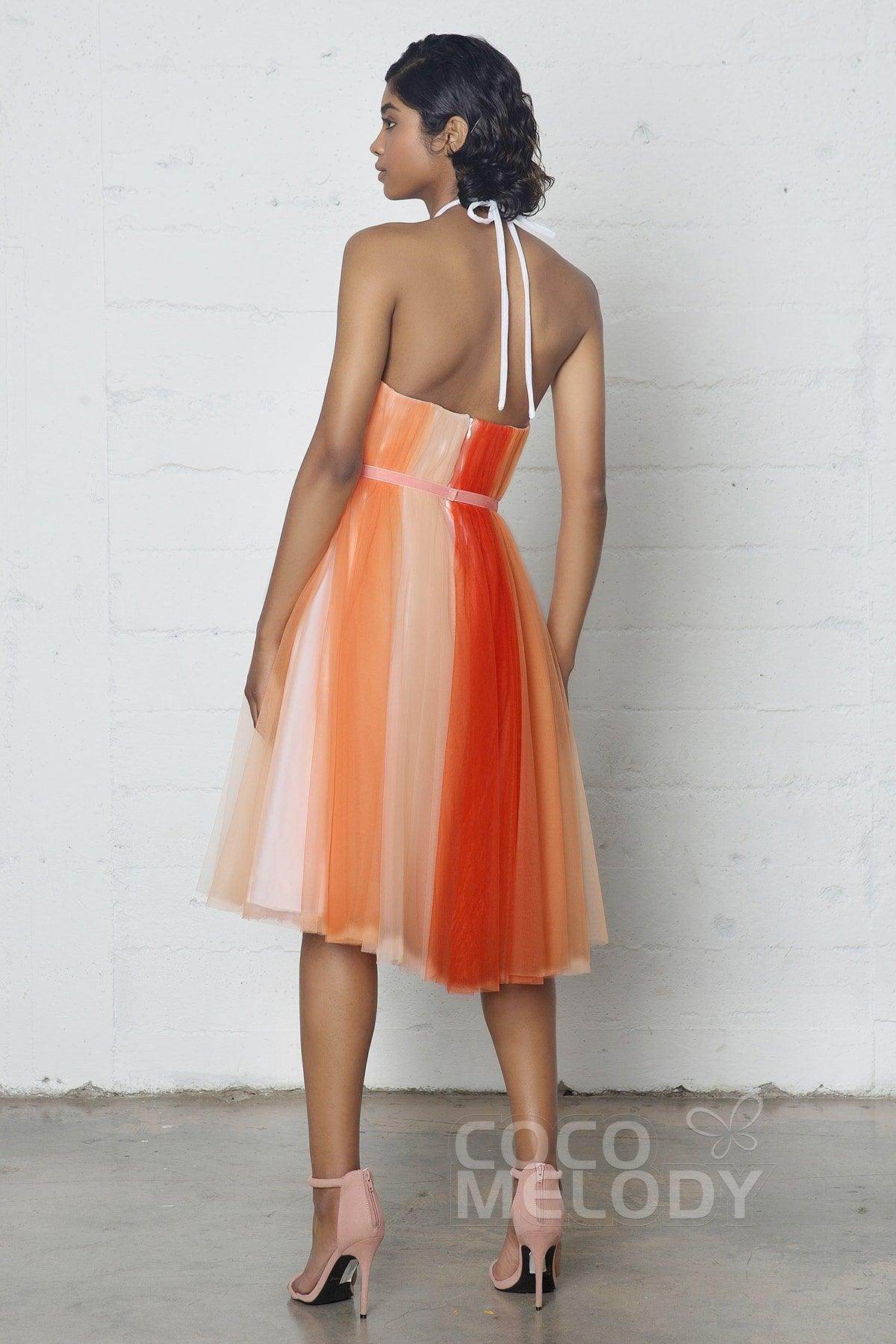 Sheath-Column Knee Length Tulle Dress PR17009 - COCOMELODY
