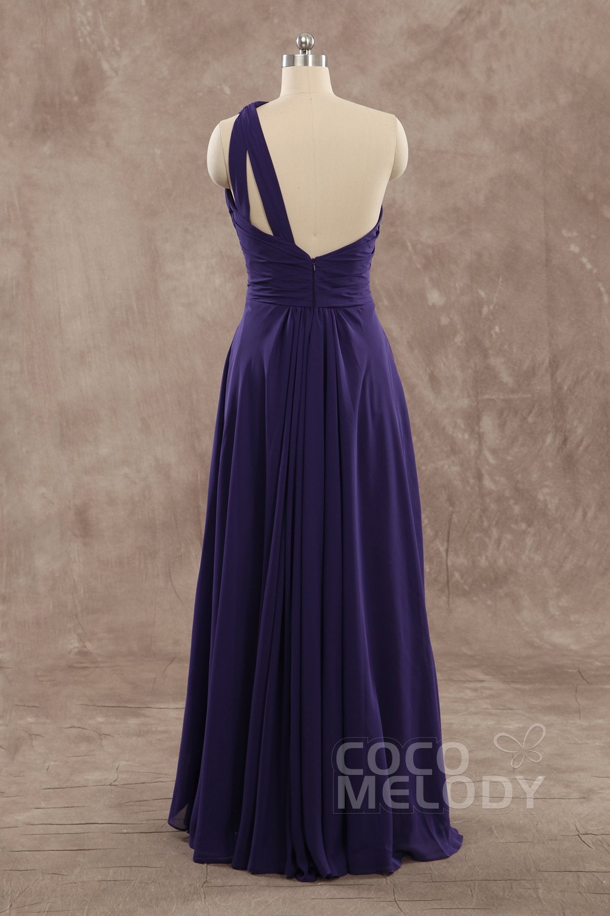 Sheath Floor Length Chiffon Wedding Guest Dress COZF15009