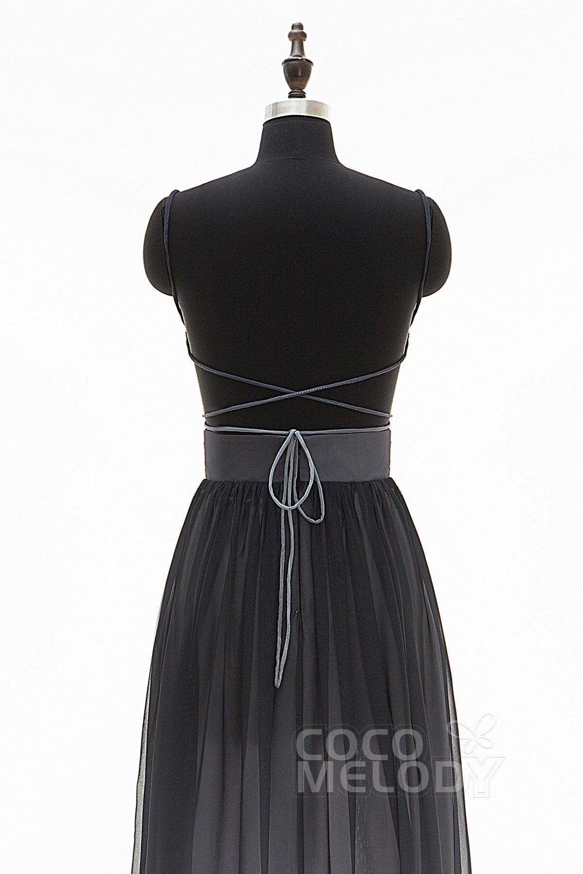Sheath Floor Length Chiffon Ombre Bridesmaid Dress Formal Dresses PR3268 - COCOMELODY