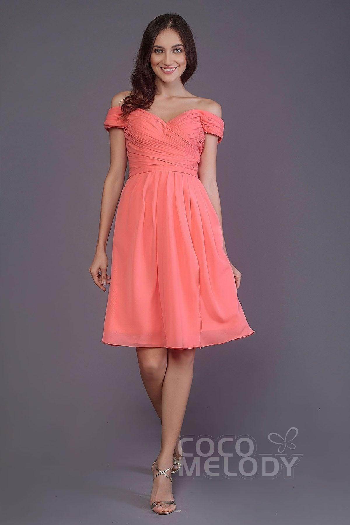 Sheath-Column Knee Length Short Bridesmaid Dress PR3485