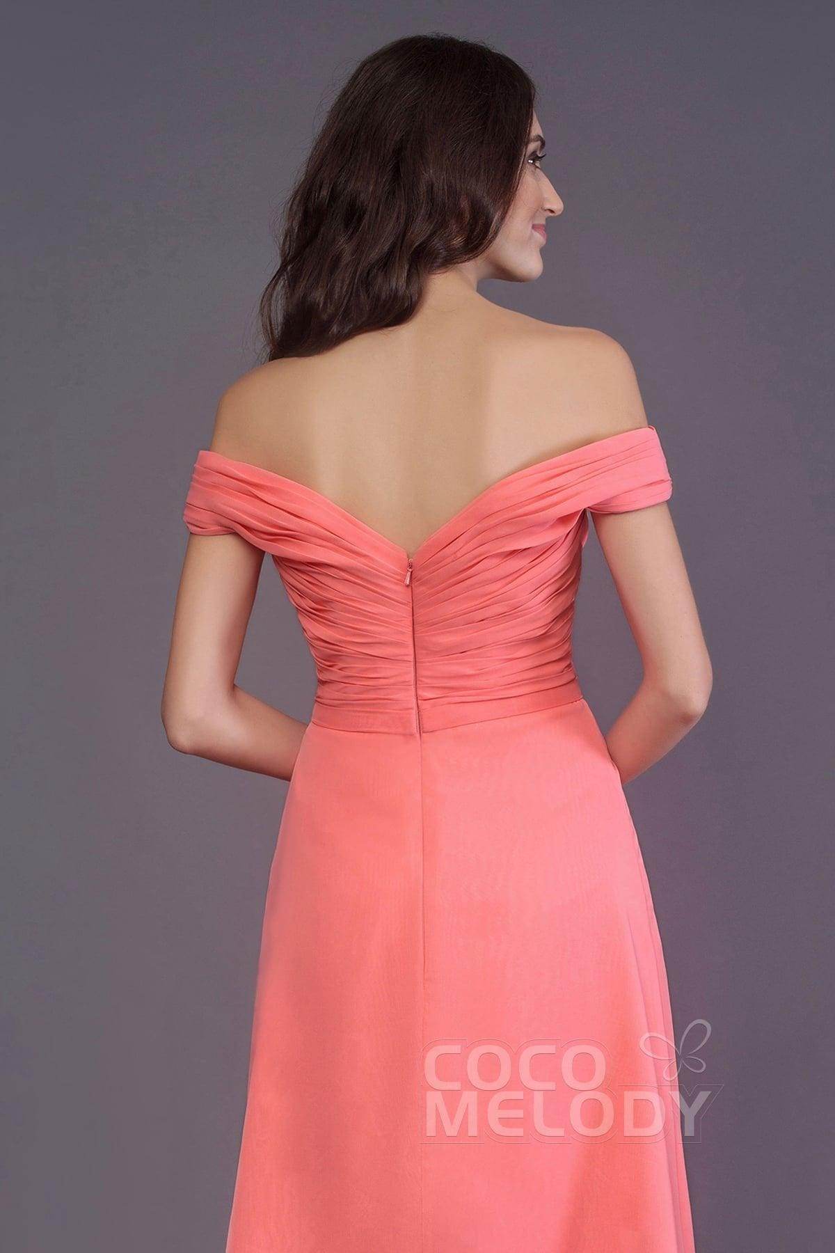 Sheath-Column Knee Length Short Bridesmaid Dress PR3485 - COCOMELODY