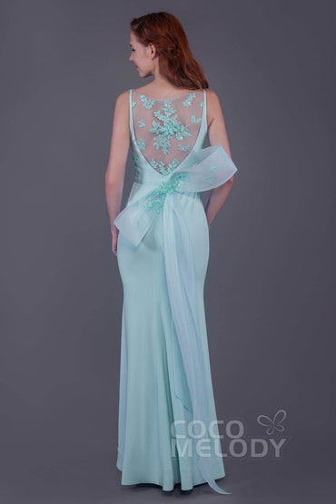 Mermaid Floor Length Knitted Fabric Bridesmaid Dress PR3566 - COCOMELODY