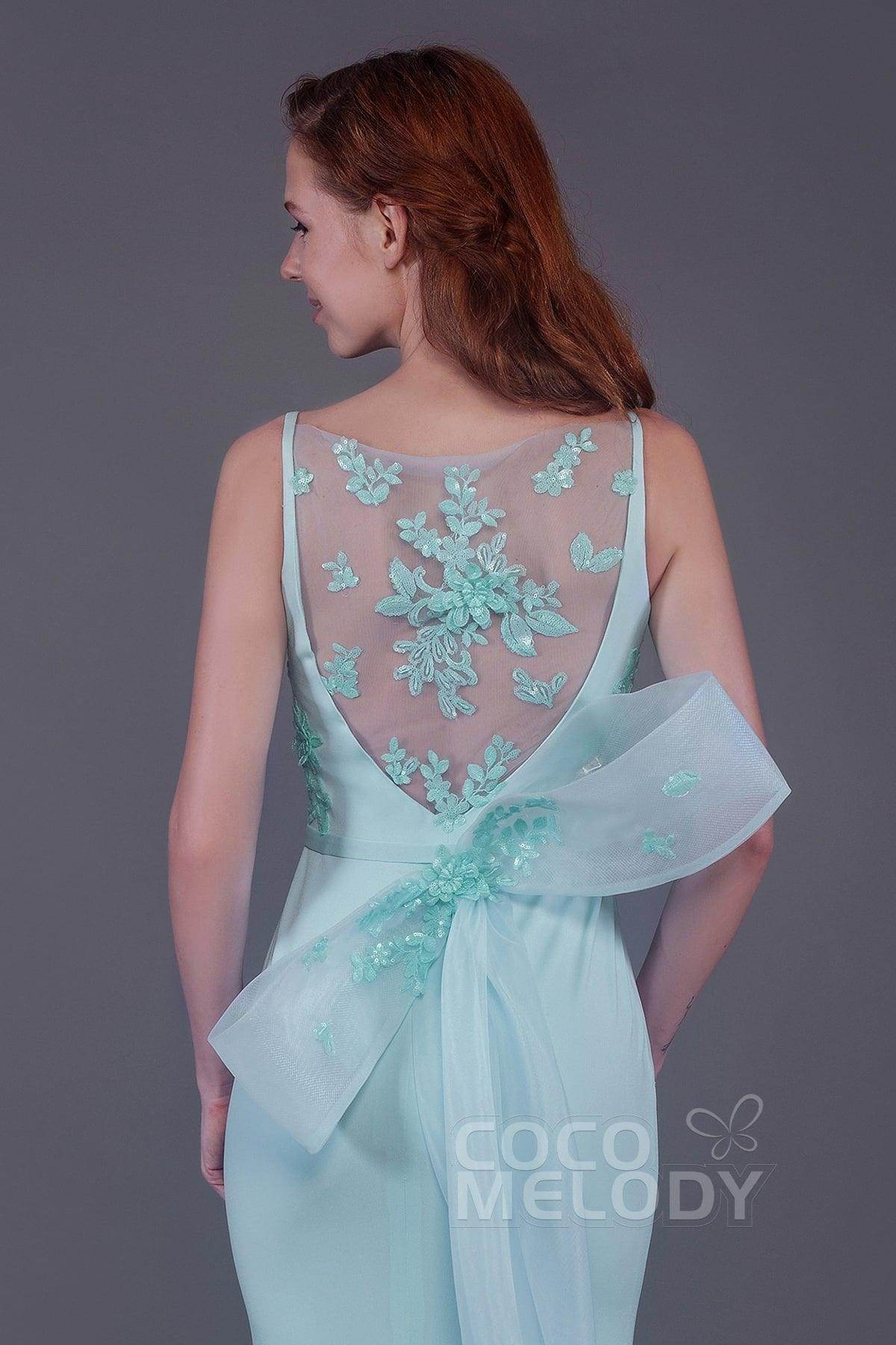 Mermaid Floor Length Knitted Fabric Bridesmaid Dress PR3566 - COCOMELODY