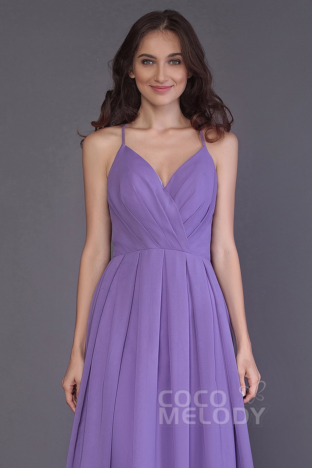 Sheath-Column Floor Length Chiffon Bridesmaid Dress PR3572