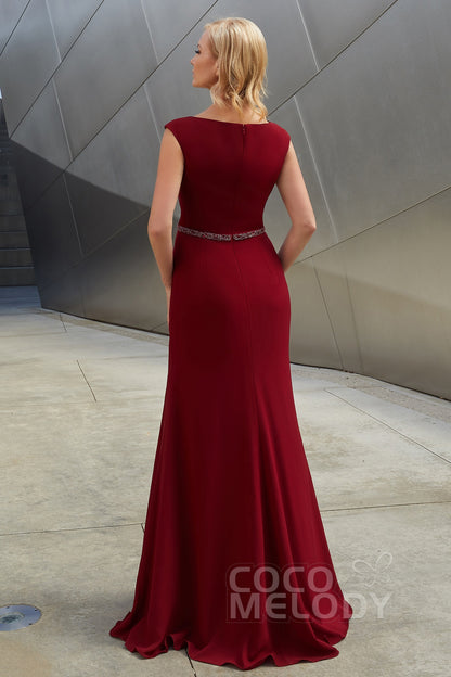 Sheath-Column Floor Length Chiffon Dress PR3606CR