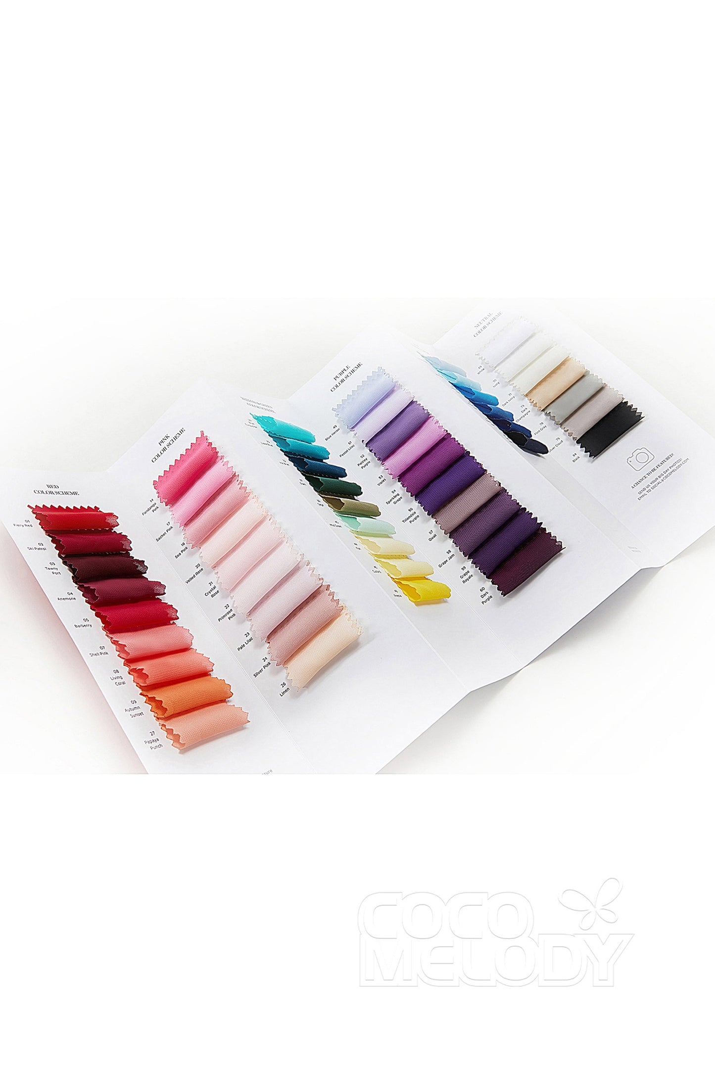 Cocomelody Chiffon Color Swatch Book SWCH19001