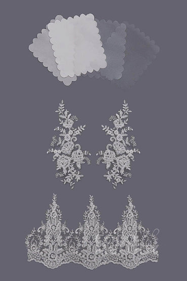 Bridal Gown LD3905 Fabric Swatch SWWD18008 - COCOMELODY