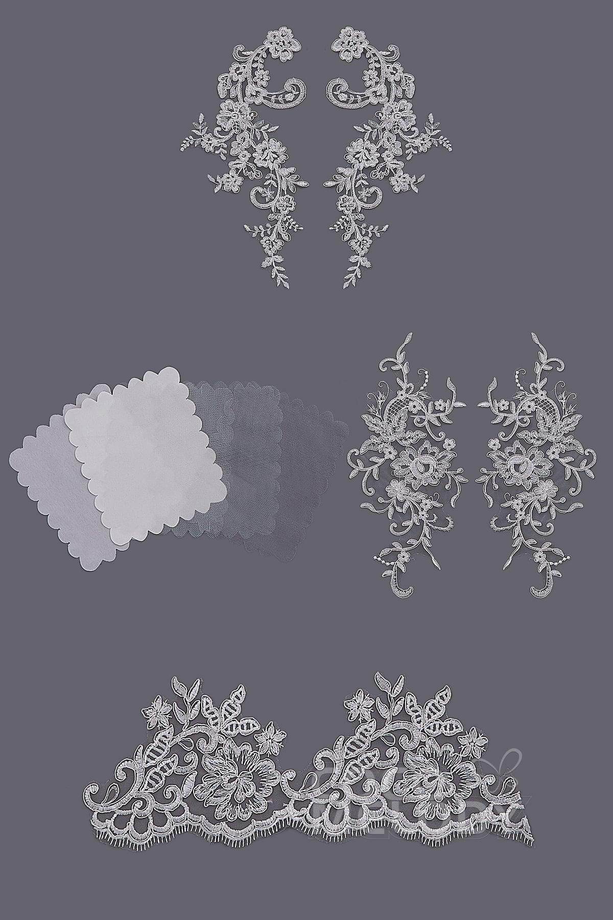 Bridal Gown LD4604 Fabric Swatch SWWD18020 - COCOMELODY