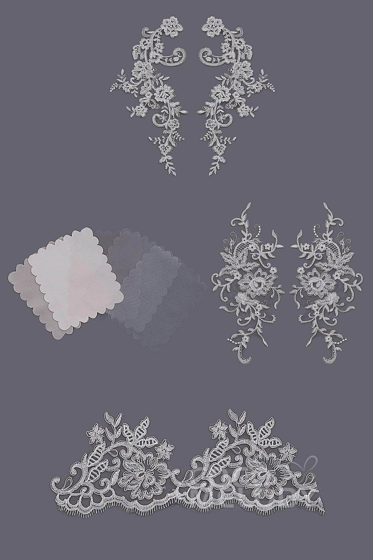 Bridal Gown LD4604 Fabric Swatch SWWD18020 - COCOMELODY