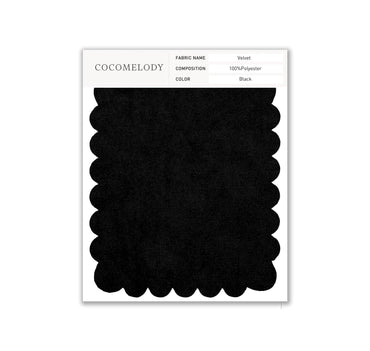 Velvet Fabric Swatch in Single Color SWVT19004 - COCOMELODY